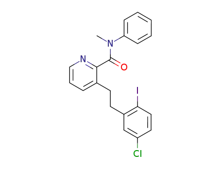 Molecular Structure of 251353-79-4 (3-[2-(5-chloro-2-iodo-phenyl)-ethyl]-pyridine-2-carboxylic acid methyl-phenyl-amide)