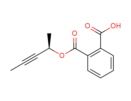 Molecular Structure of 57984-71-1 (phthalic acid mono-((<i>R</i>)-1-methyl-but-2-ynyl) ester)