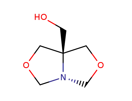 Molecular Structure of 6542-37-6 (1-AZA-3,7-DIOXABICYCLO[3.3.0]OCTANE-5-METHANOL)