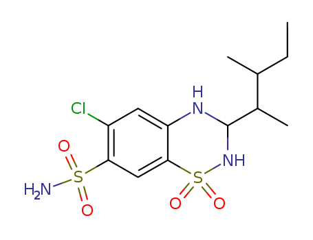 2H-1,2,4-Benzothiadiazine-7-sulfonamide,6-chloro-3-(1,2-dimethylbutyl)-3,4-dihydro-, 1,1-dioxide