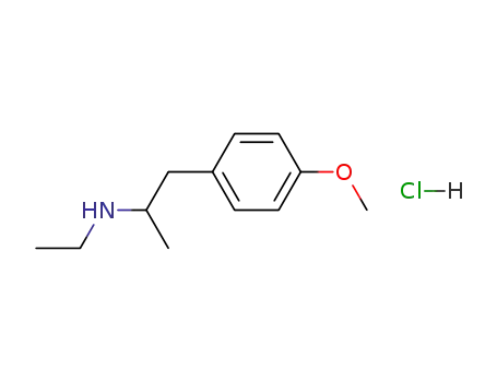 Molecular Structure of 93963-24-7 (N-ethyl-p-methoxy-alpha-methylphenethylamine hydrochloride)