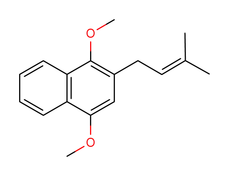 Molecular Structure of 137414-53-0 (1,4-dimethoxy-2-(3-methyl-2-butenyl)-naphthalene)