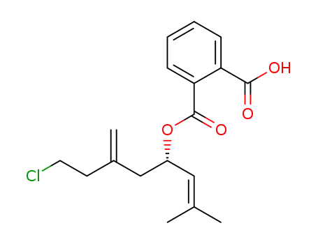 Molecular Structure of 1408287-41-1 (2-[(4S)-8-chloro-2-methyl-6-methylideneoct-2-en-4-yloxycarbonyl]benzoic acid)