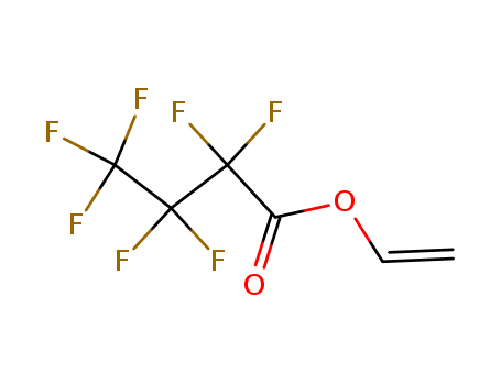 356-28-5,VINYL HEPTAFLUOROBUTYRATE,Butanoicacid, heptafluoro-, ethenyl ester (9CI); Butyric acid, heptafluoro-, vinylester (6CI,8CI); Vinyl heptafluorobutanoate; Vinyl heptafluorobutyrate