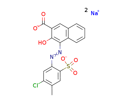 2-Naphthalenecarboxylicacid, 4-[2-(5-chloro-4-methyl-2-sulfophenyl)diazenyl]-3-hydroxy-, sodium salt(1:2)(3564-21-4)