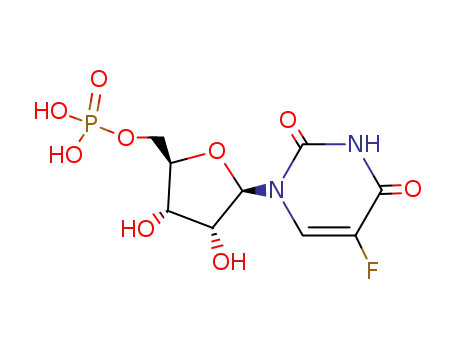 Molecular Structure of 17124-23-1 (1-(5-Phospho-beta-D-arabinofuranosyl)-5-fluorouracil)