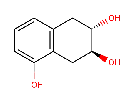 Molecular Structure of 35697-16-6 (cis-5,6,7,8-tetrahydronaphthalene-1,6,7-triol)