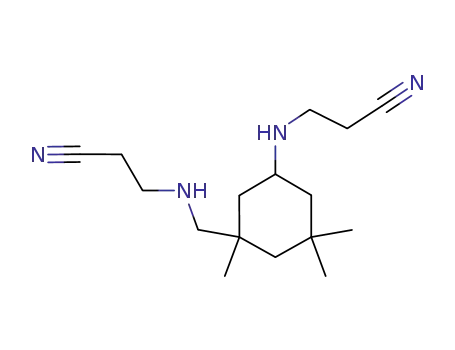Molecular Structure of 93940-97-7 (3-[[3-[[(2-cyanoethyl)amino]methyl]-3,5,5-trimethylcyclohexyl]amino]propiononitrile)