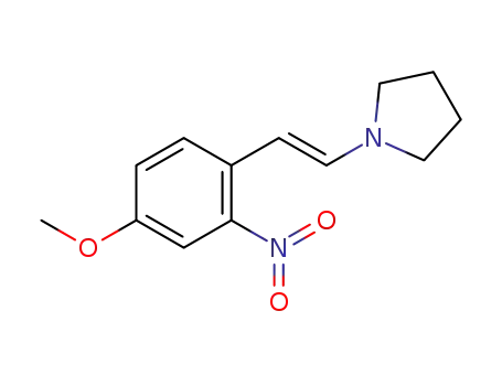 Molecular Structure of 1335101-95-5 (1-(E)-(2-(4-methoxy-2-nitrophenyl)vinyl)pyrrolidine)