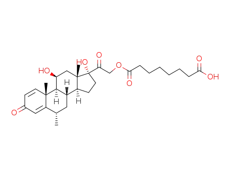 Molecular Structure of 85847-51-4 (6α-methylprednisolone 21-hemisuberate)