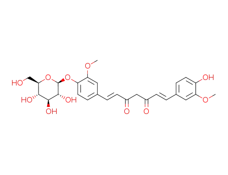 Molecular Structure of 387818-26-0 (curcumin 4'-O-β-D-glucoside)