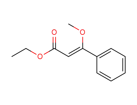 Molecular Structure of 72050-18-1 (2-Propenoic acid, 3-methoxy-3-phenyl-, ethyl ester, (Z)-)