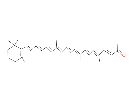 Molecular Structure of 3604-90-8 ((E)-5,9,14,18-tetramethyl-20-(2,6,6-trimethylcyclohexenyl)-3,5,7,9,11,13,15,17,19-icosanonaen-2-one)
