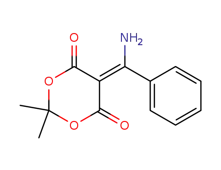 Molecular Structure of 77570-25-3 (1,3-Dioxane-4,6-dione, 5-(aminophenylmethylene)-2,2-dimethyl-)