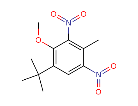 83-66-9,4-tert-Butyl-2,6-dinitro-3-methoxytoluene,Anisole,6-tert-butyl-3-methyl-2,4-dinitro- (6CI,7CI,8CI);2,6-Dinitro-3-methoxy-4-tert-butyltoluene;2,6-Dinitro-3-methoxy-4-tetra-butyltoluene;4-tert-Butyl-3-methoxy-2,6-dinitrotoluene;6-tert-Butyl-3-methyl-2,4-dinitroanisole;Amber musk;Ambrette musk;Artificialmusk ambrette;Musk ambrette;Musk ambrette (artificial);NSC 46122;NSC 59845;Synthetic musk ambrette;6-tert-Butyl-3-methyl-2,4-dinitro anisole;