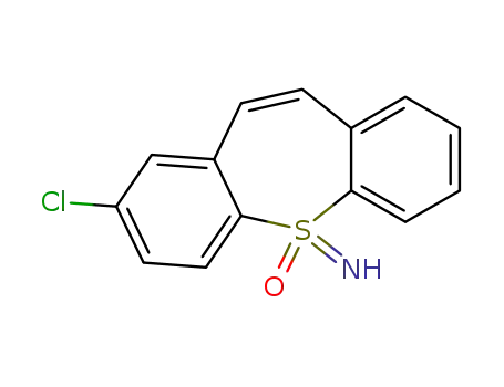Molecular Structure of 58288-73-6 (2-chloro-5,5-dihydro-5-imino-dibenzo[b,f]thiepine-5-oxide)