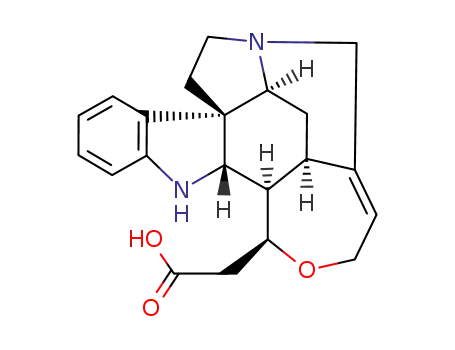 Molecular Structure of 509-52-4 (15-oxa-1,11-diazahexacyclo[16.3.1.0~4,12~.0~4,21~.0~5,10~.0~13,19~]docosa-5,7,9,17-tetraen-14-ylacetic acid (non-preferred name))