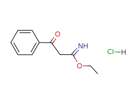 Molecular Structure of 81471-31-0 (Benzenepropanimidic acid, b-oxo-, ethyl ester, hydrochloride)