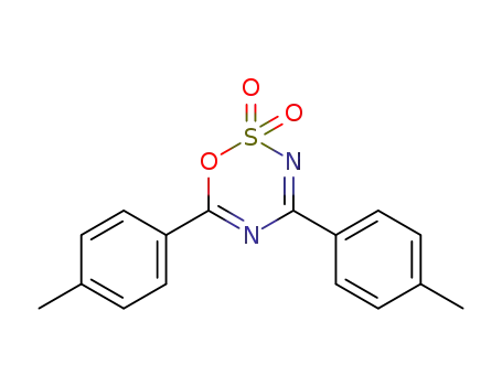 Molecular Structure of 58010-22-3 (1,2,3,5-Oxathiadiazine, 4,6-bis(4-methylphenyl)-, 2,2-dioxide)