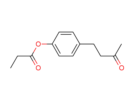 Molecular Structure of 84604-41-1 (4-(3-oxobutyl)phenyl propionate)