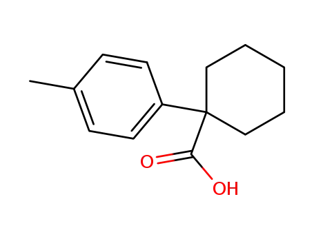 Molecular Structure of 84682-27-9 (1-(4-Methylphenyl)-1-cyclohexanecarboxylic acid)