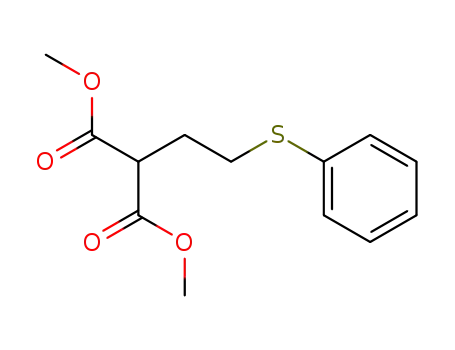 Molecular Structure of 84803-47-4 (Dimethyl 2-(2-phenylsulfanylethyl)propanedioate)