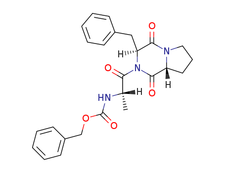 Carbamic acid, [2-[hexahydro-1,4-dioxo-3-(phenylmethyl)pyrrolo[1,2-a]pyrazin-2(1H)-yl]-1-methyl-2-oxoethyl]-, phenylmethylester, [3S-[2(R*),3a,8ab]]- (9CI)
