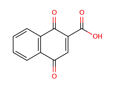 Molecular Structure of 20962-84-9 (2-Naphthalenecarboxylic acid, 1,4-dihydro-1,4-dioxo-)