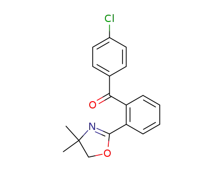 Molecular Structure of 80764-41-6 (4-chlorophenyl-[2-(4,5-dihydro-4,4-dimethyl-2-oxazolyl)phenyl]-methanone)