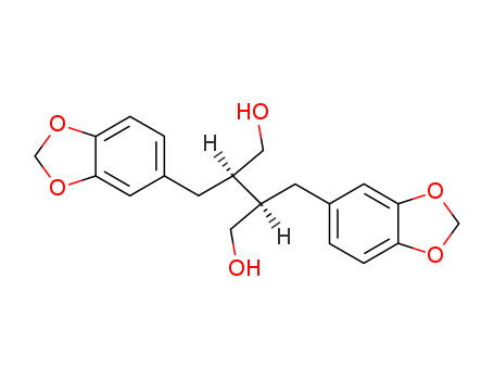 24563-03-9,Dihydrocubebin,1,4-Butanediol,2,3-bis(1,3-benzodioxol-5-ylmethyl)-, [R-(R*,R*)]- (9CI); 1,4-Butanediol,2,3-dipiperonyl-, (-)- (8CI); (-)-Dihydrocubebin; Cubebin, dihydro-;Dihydrocubebin