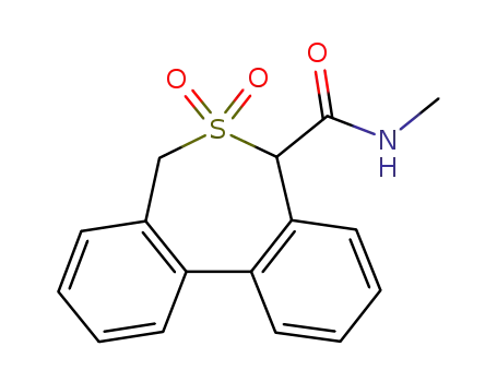 Molecular Structure of 110129-24-3 (N-methyl-5,7-dihydrodibenzo[c,e]thiepine-5-carboxamide 6,6-dioxide)
