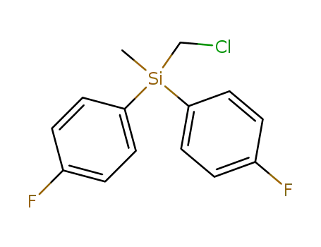 Molecular Structure of 85491-26-5 ((chloromethyl)bis(4-fluorophenyl)methylsilane)