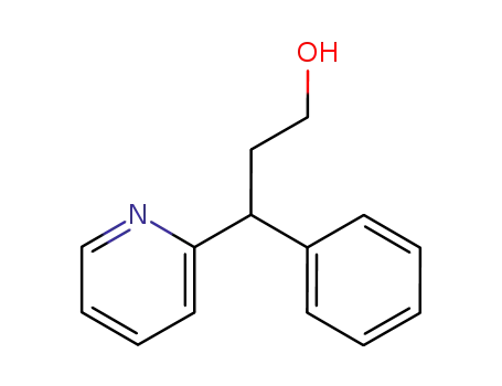 Molecular Structure of 46498-51-5 (3-phenyl-3-pyridin-2-yl-propan-1-ol)