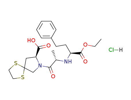 (8S)-7-[(2S)-2-[[(2S)-1-ethoxy-1-oxo-4-phenylbutan-2-yl]amino]propanoyl]-1,4-dithia-7-azaspiro[4.4]nonane-8-carboxylic acid,hydr