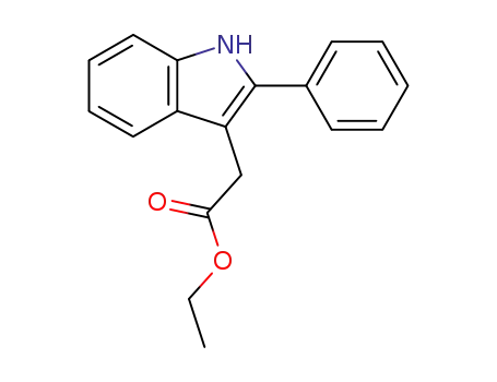 Molecular Structure of 4567-06-0 (1H-Indole-3-acetic acid, 2-phenyl-, ethyl ester)