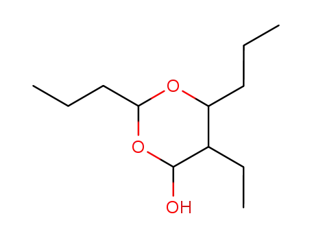 Molecular Structure of 16889-19-3 (2,6-Dipropyl-5-ethyl-1,3-dioxane-4-ol)