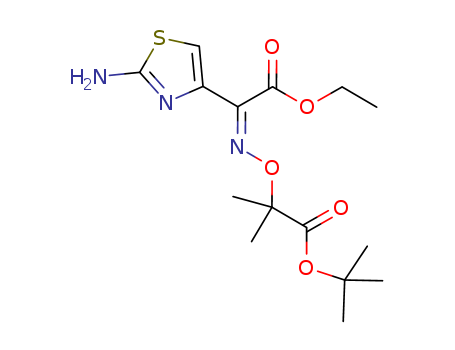 Ethyl 2-(2-aminothiazole-4-yl)-2-(1-tert-butoxycarbonyl-1-methylethoxyimino)acetate