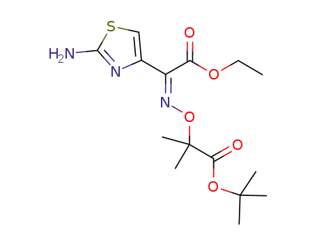 Molecular Structure of 86299-46-9 (Ethyl 2-(2-aminothiazole-4-yl)-2-(1-tert-butoxycarbonyl-1-methylethoxyimino)acetate)