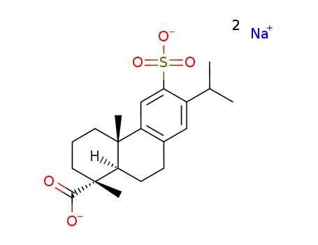 Molecular Structure of 86408-71-1 (3-phenanthrenesulfonate, 4b,5,6,7,8,8a,9,10-octahydro-8-(methoxycarbonyl)-4b-methyl-2-(1-methylethyl)-, (4bR,8R,8aR)-, sodium salt (1:2))