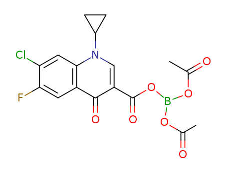 3-Quinolinecarboxylic acid, 7-chloro-1-cyclopropyl-6-fluoro-1,4-dihydro-4-oxo-, anhydride with boric acid (H3BO3), anhydride with acetic acid (1:1:2)