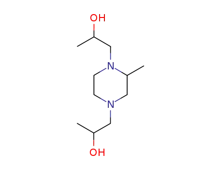 Molecular Structure of 94-72-4 (3,3'-(2-methylpiperazine-1,4-diyl)dipropan-2-ol)