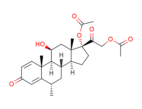 Pregna-1,4-diene-3,20-dione, 17,21-bis(acetyloxy)-11-hydroxy-6-methyl-, (6α,11β)-