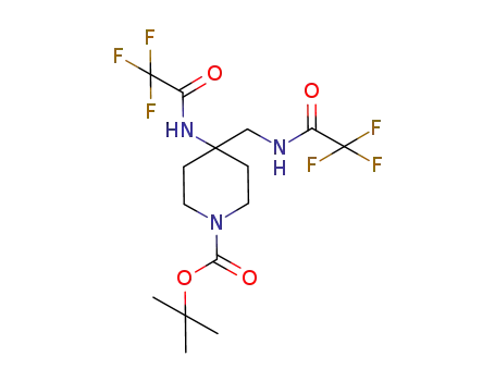 4-(2,2,2-trifluoroacetylamino)-4-[(2,2,2-trifluoroacetylamino)methyl]piperidine-1-carboxylic acid tert-butyl ester