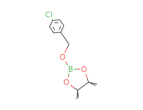 Molecular Structure of 1143018-85-2 (2-((4-chlorobenzyl)oxy)-4,4,5,5-tetramethyl-1,3,2-dioxaborolane)