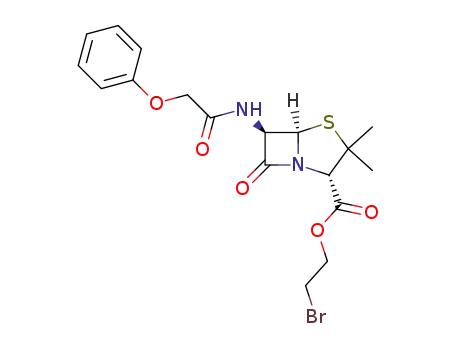 Molecular Structure of 65538-78-5 (Penicillin-V-2'-bromethylester)
