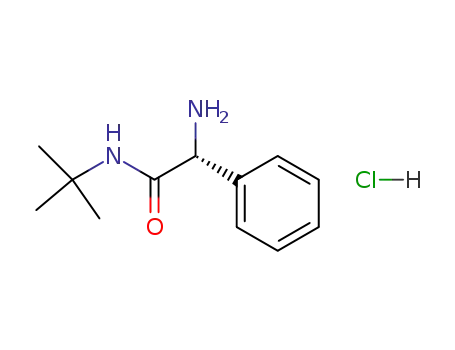 Molecular Structure of 119825-43-3 ((R)-2-Amino-N-tert-butyl-2-phenyl-acetamide; hydrochloride)