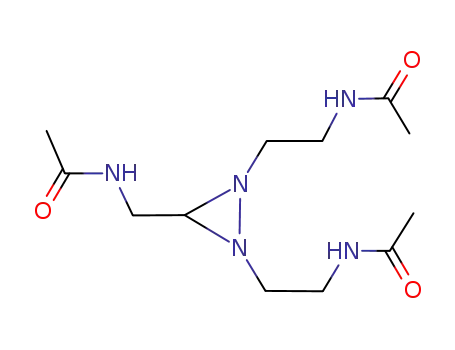 Molecular Structure of 1021441-10-0 (1,2-bis(2-acetamidoethyl)-3-(acetamidomethyl)diaziridine)