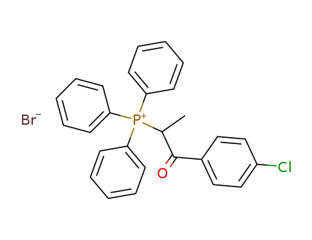 Molecular Structure of 103458-84-0 (triphenyl[1-(4-chlorophenyl)-1-oxo-2-propyl]-phosphonium bromide)