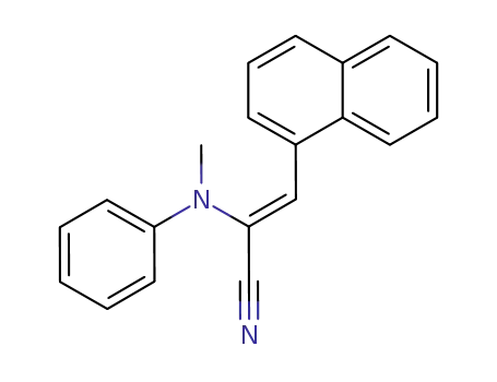 Molecular Structure of 86803-54-5 ((Z)-α-(N-Methylanilino)-β-(1-naphthyl)acrylonitrile)