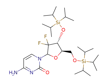 Molecular Structure of 1260238-57-0 (2'-deoxy-2',2'-difluoro-3',5'-di-O-(triisopropylsilyl)cytidine)